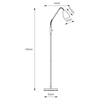 Markslöjd 108886 - диммируемый напольный светильник PATRO LED/4,9W/230V CRI 90, чёрный