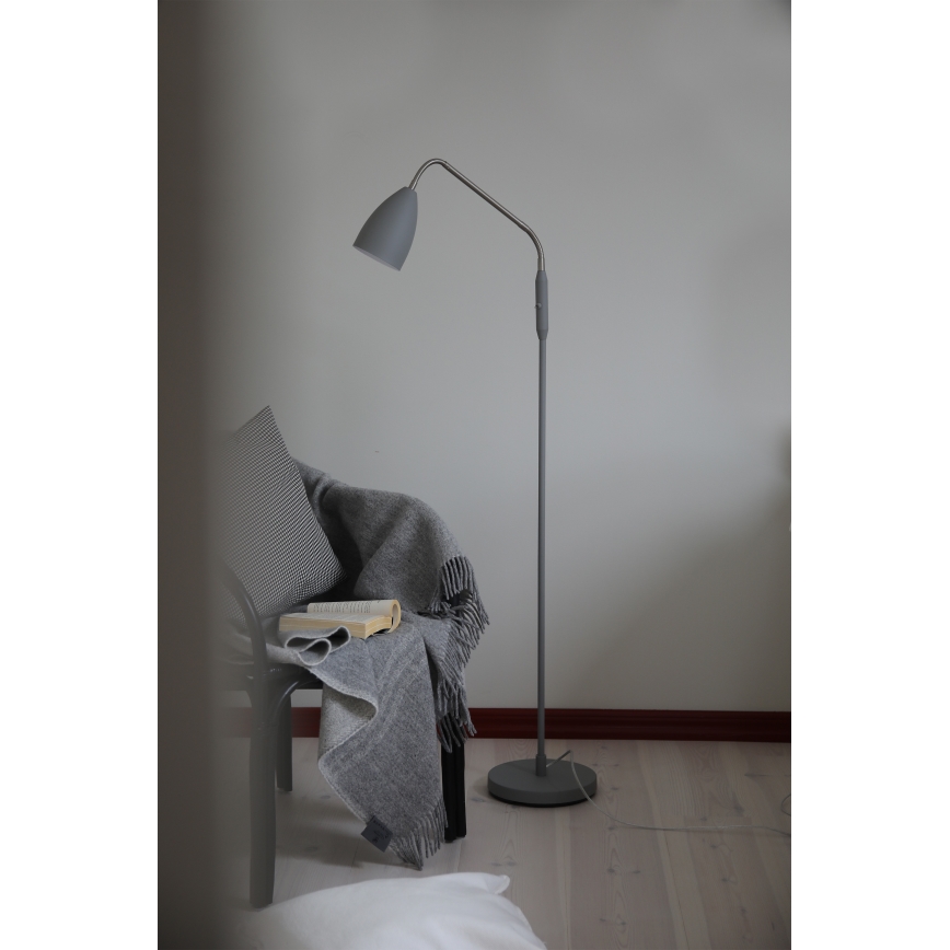 Markslöjd 108888 - диммируемый LED-торшер PATRO LED/4,9 Вт/230 В CRI 90 серый