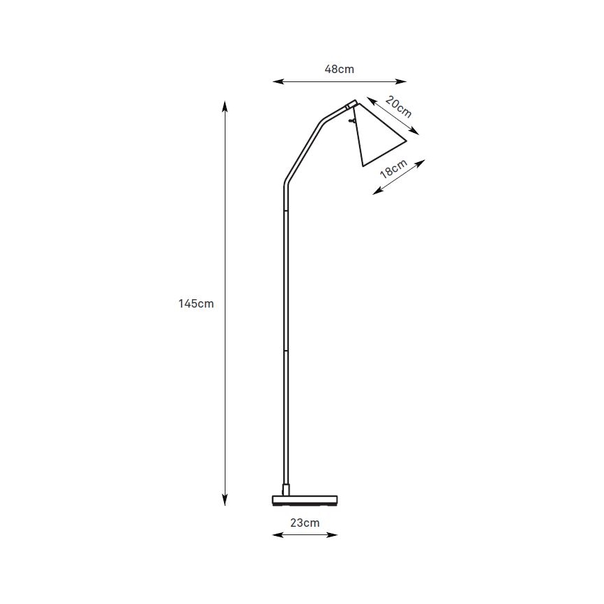Markslöjd 108889 - підлогова LED-лампа FUNIL з регулюванням яскравості LED/4,9W/230V CRI 90 чорна