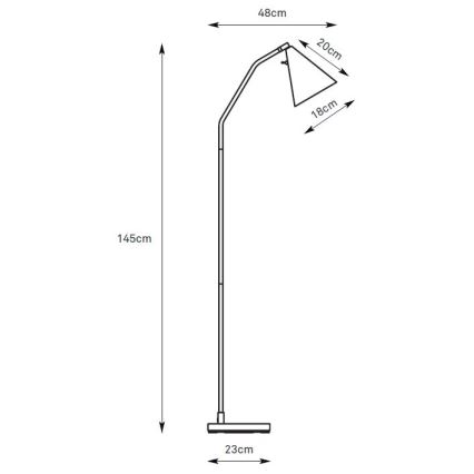 Markslöjd 108890 - світлодіодний торшер з регульованою яскравістю FUNIL LED/4,9W/230V CRI 90 бежевий