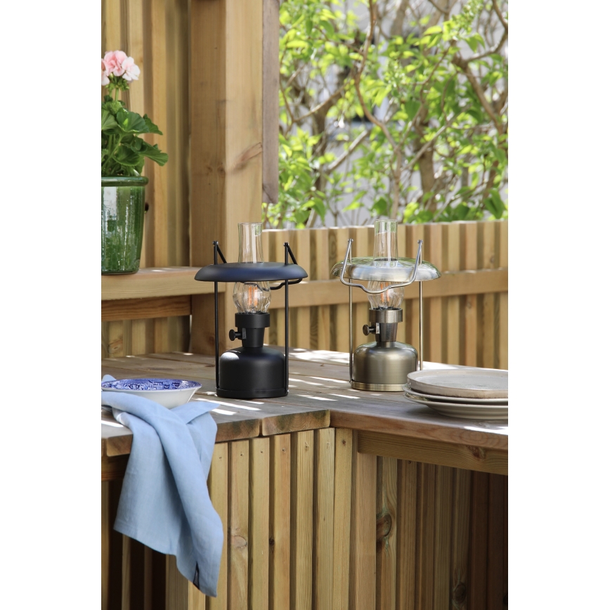 Markslöjd 108893 - Регульована LED зовнішня акумуляторна настільна лампа FANOS LED/2,5W/3,7V 4000 mAh IP44 чорна