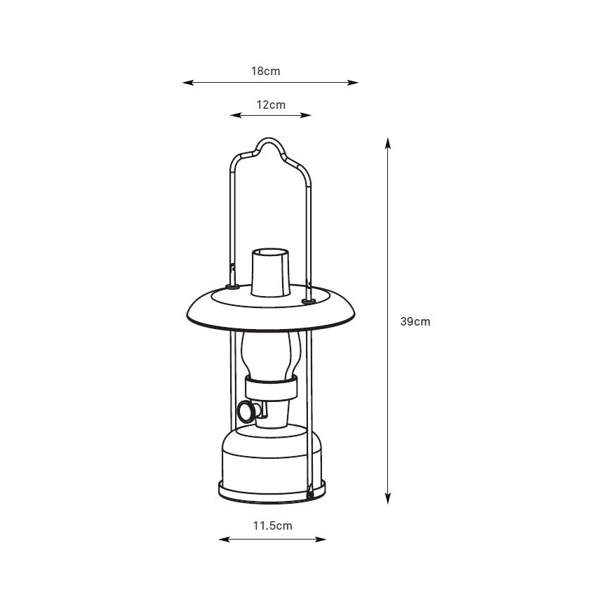 Markslöjd 108893 - LED диммируемая аккумуляторная уличная настольная лампа FANOS LED/2,5W/3,7V 4000 mAh IP44 черная