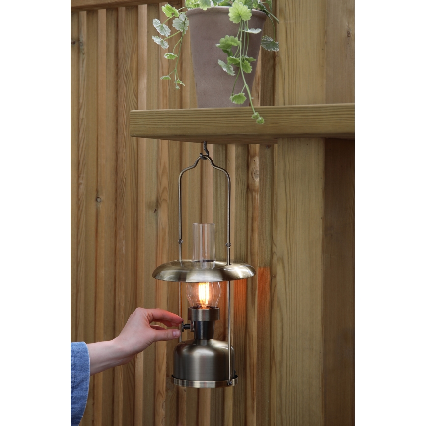 Markslöjd 108894 - LED зовнішня акумуляторна настільна лампа FANOS з регулюванням яскравості LED/2,5W/3,7V 4000 mAh IP44 латунь