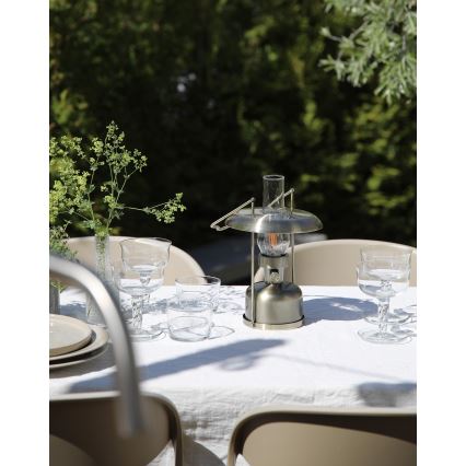 Markslöjd 108894 - LED зовнішня акумуляторна настільна лампа FANOS з регулюванням яскравості LED/2,5W/3,7V 4000 mAh IP44 латунь