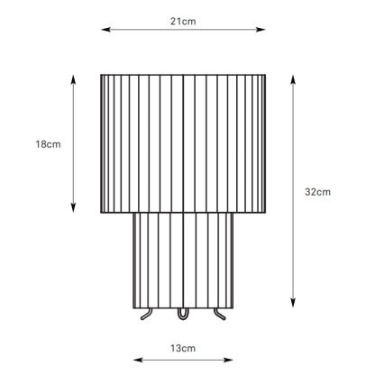 Markslöjd 108896 - Настільна лампа CATIS 1xE27/60W/230V 32 см сіра