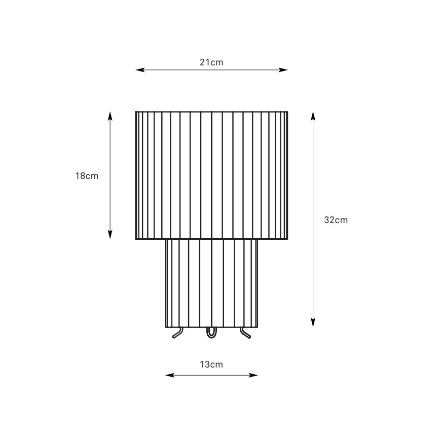 Markslöjd 108896 - Настольная лампа CATIS 1xE27/60W/230V 32 см серая