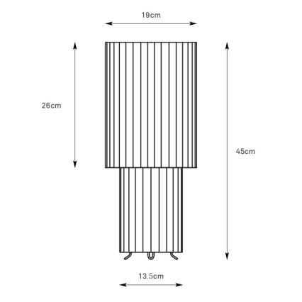 Markslöjd 108898 - Настільна лампа CATIS 1xE27/60W/230V 45 см, сіра