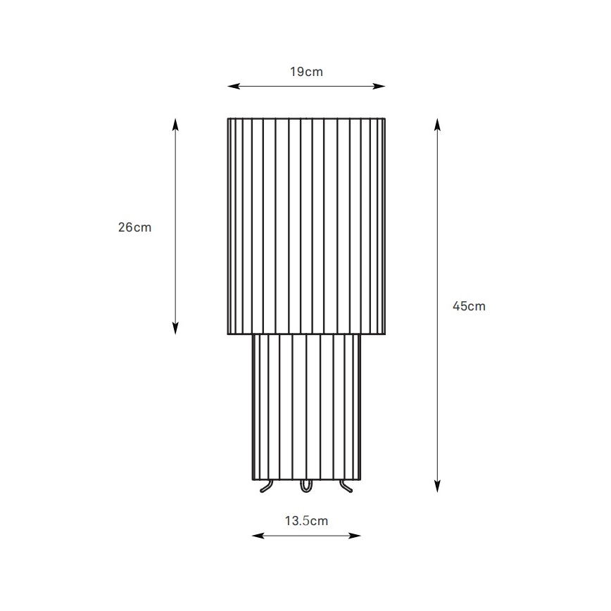 Markslöjd 108898 - Настольная лампа CATIS 1xE27/60W/230V 45 см серая