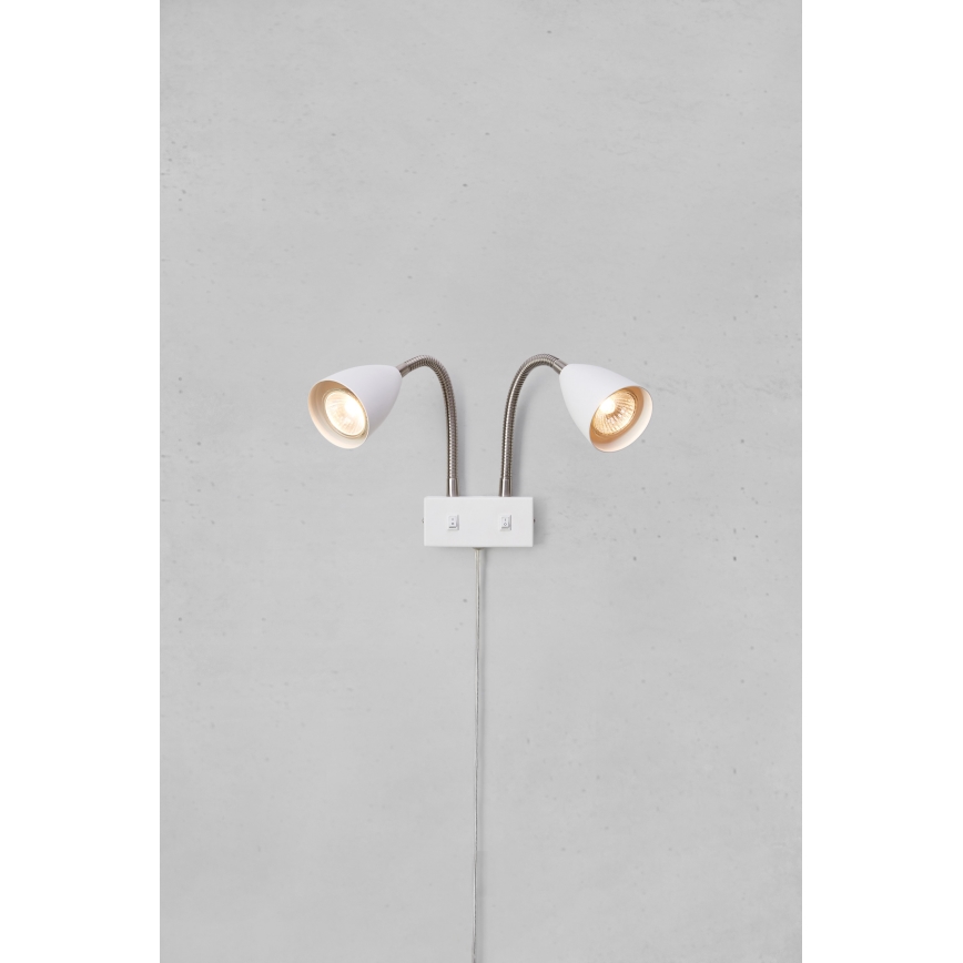 Markslöjd 108900 - Настенный точечный светильник CIRO 2xGU10/7W/230V белый