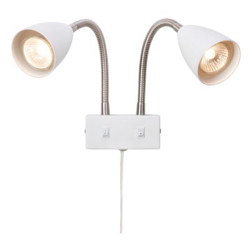 Markslöjd 108900 - Настінний точковий світильник CIRO 2xGU10/7W/230V білий