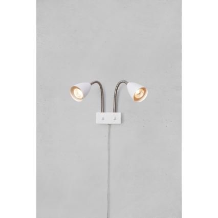 Markslöjd 108900 - Настінний точковий світильник CIRO 2xGU10/7W/230V білий