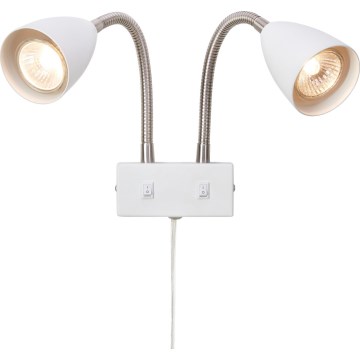 Markslöjd 108900 - Настінний точковий світильник CIRO 2xGU10/7W/230V білий