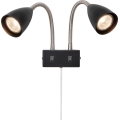Markslöjd 108901 - Настінний точковий світильник CIRO 2xGU10/7W/230V чорний