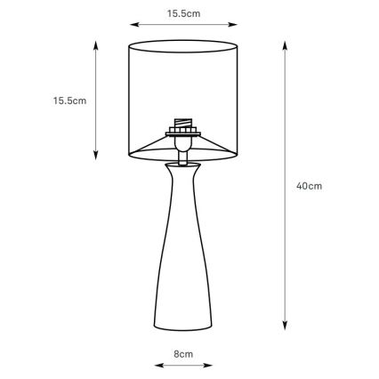Markslöjd 108904 - Настільна лампа BIRILLO 1xE14/60W/230V біла