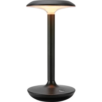 Markslöjd 108918 - LED Вулична акумуляторна настільна лампа з регулюванням яскравості PETIT LED/2W/1800 mAh 2200/2700/3000K IP44 чорний