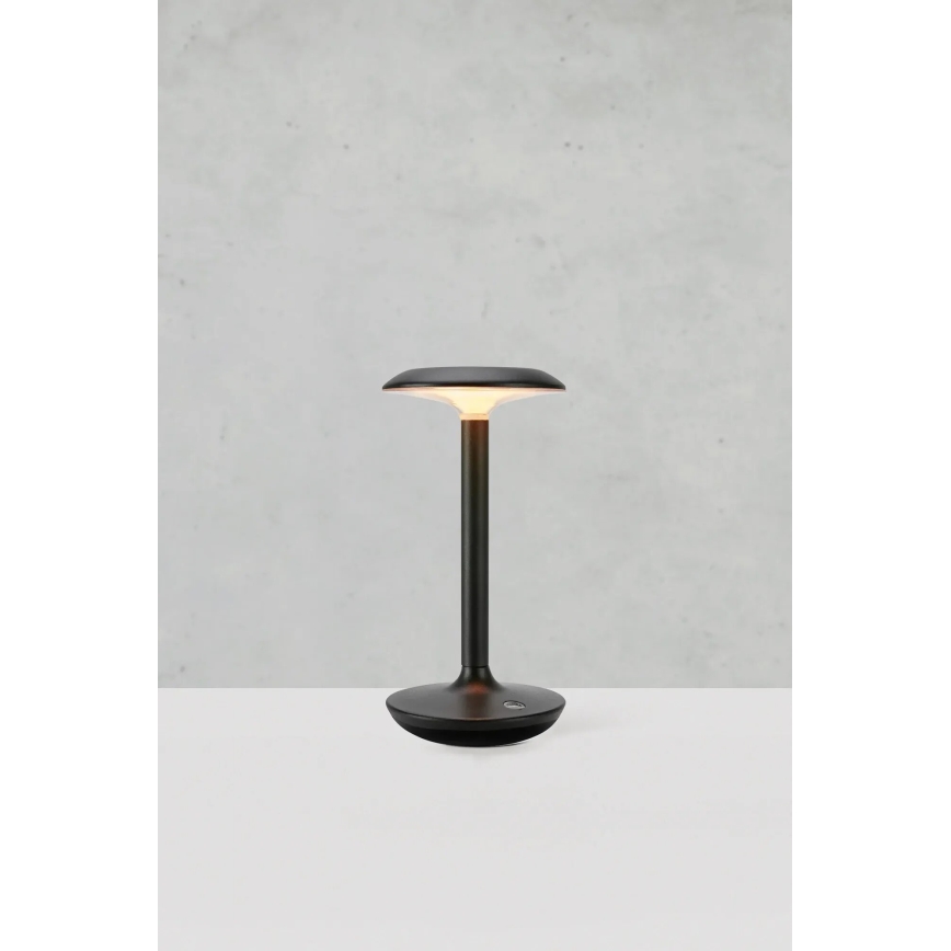 Markslöjd 108918 - Светодиодная уличная аккумуляторная настольная лампа с регулированием яркости PETIT LED/2W/1800 mAh 2200/2700/3000K IP44 черный