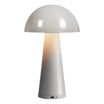 Markslöjd 108950 - LED регульована акумуляторна настільна лампа FUNGI LED/1,5W/5V 2000 mAh IP44 сіра