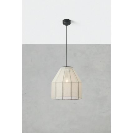 Markslöjd 108956 - Підвісний світильник на тросі AIKO 1xE27/60W/230V діаметр 37 см кремовий/чорний