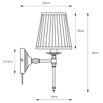 Markslöjd 108968 - Настенный светильник MANOR 1xE14/40W/230V белый/латунь