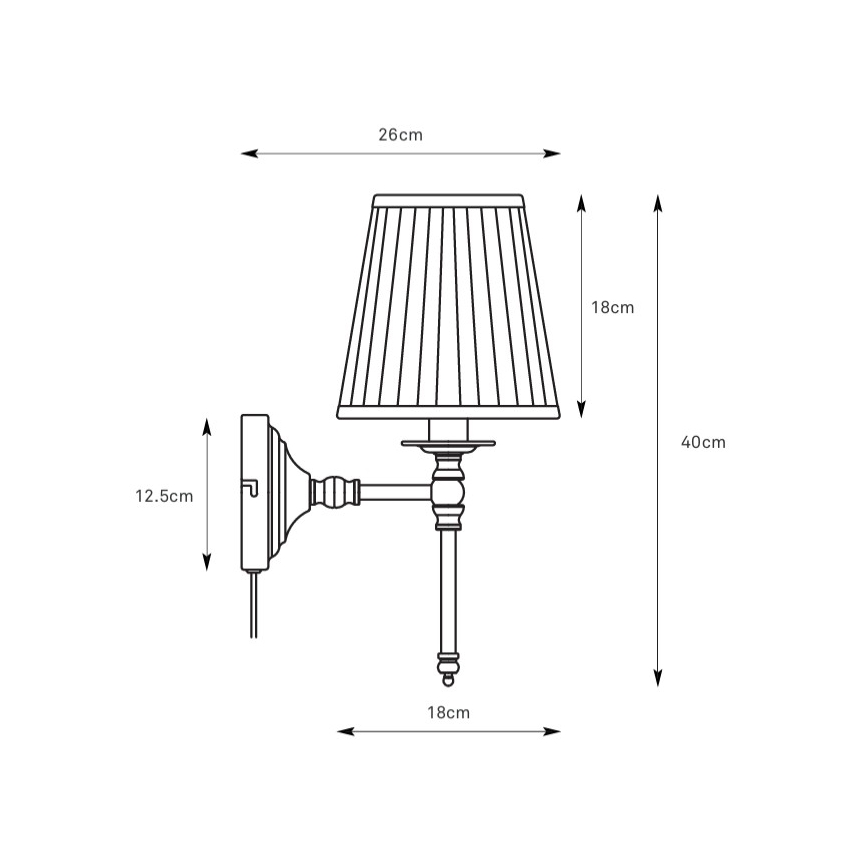 Markslöjd 108968 - Настенный светильник MANOR 1xE14/40W/230V белый/латунь
