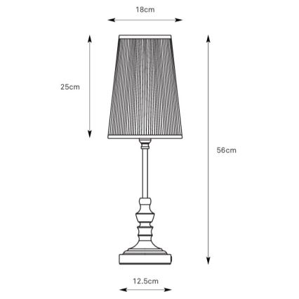 Markslöjd 108969 - Настольная лампа NOBLE 1xE14/40 Вт/230 В, 56 см, белая/латунь