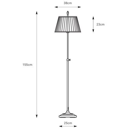 Markslöjd 108972 - торшер OXFORD 1xE14/40W/230V белый/латунь