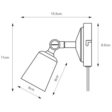 Markslöjd 108978 - Настенный точечный светильник TINY 1xGU10/7W/230V, латунь