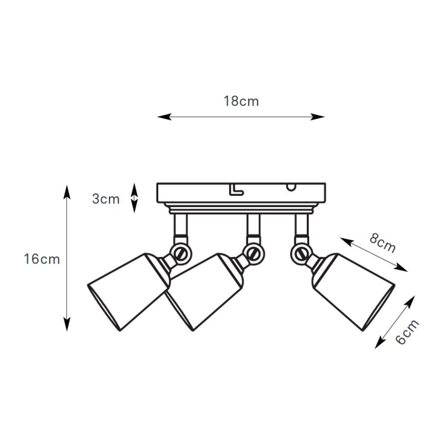 Markslöjd 108980 - Точечный светильник TINY 3xGU10/7W/230V, латунь