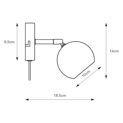 Markslöjd 108983 - Настінний точковий світильник POP 1xGU10/7W/230V сірий