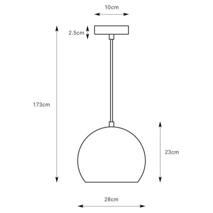 Markslöjd 108988 - Подвесная люстра на тросе POP 1xE27/40W/230V Ø 28 см, зелёная