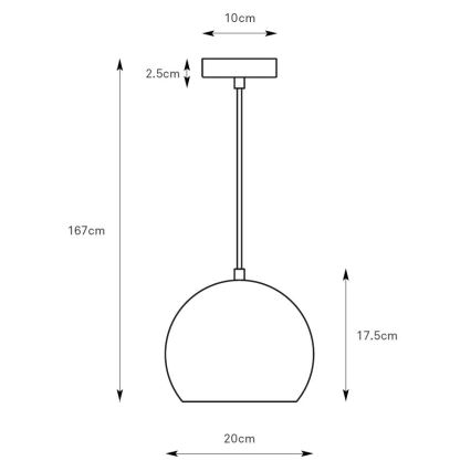Markslöjd 108990 - Люстра на тросе POP 1xGU10/7W/230V, диаметр 20 см, коричневая