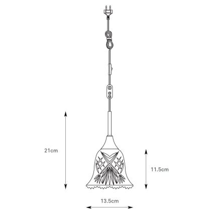 Markslöjd 109012 - Подвесной светильник на тросе LUNA 1xE14/40W/230V матовый хром