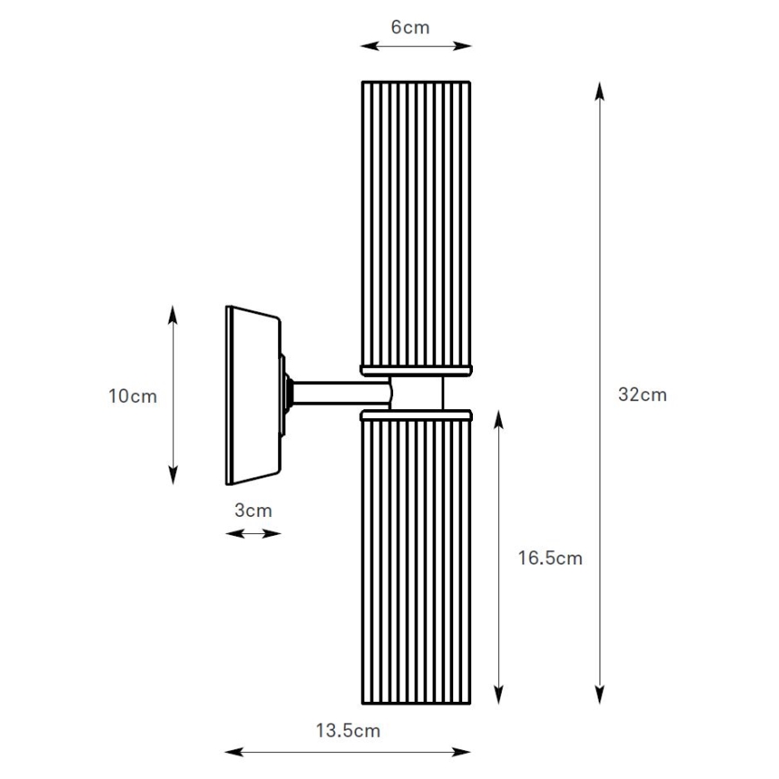 Markslöjd 109027 - Бра для ванной RIMINI 2xG9/20W/230V IP44 полированный хром