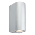 Markslöjd 109112 - диммируемый наружный настенный светильник LED ALOR, 2xLED/4,9W/230V, IP65, серебристый