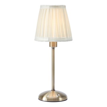 Markslöjd 109126 - LED настольная лампа ANNO, сенсорная, с диммером и аккумулятором, 1xE14/2W/2000 mAh, белый/латунь