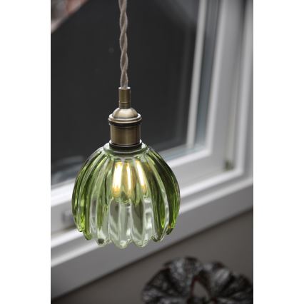 Markslöjd 109138 - Люстра на тросе GOTA 1xE14/40W/230V дымчато-зелёная/латунь