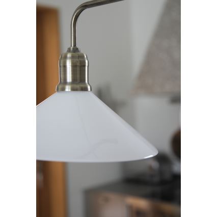Markslöjd 109160 - Люстра на штанге VELA 2xE27/60W/230V белая/латунь