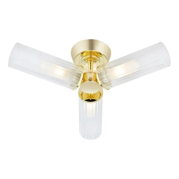 Markslöjd 109238 - Накладна люстра для ванної кімнати RIMINI 3xG9/20W/230V IP44 латунь