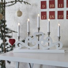 Markslöjd 700640 - Різдвяний свічник SVANEHOLM 5xE10/3W/230V білий
