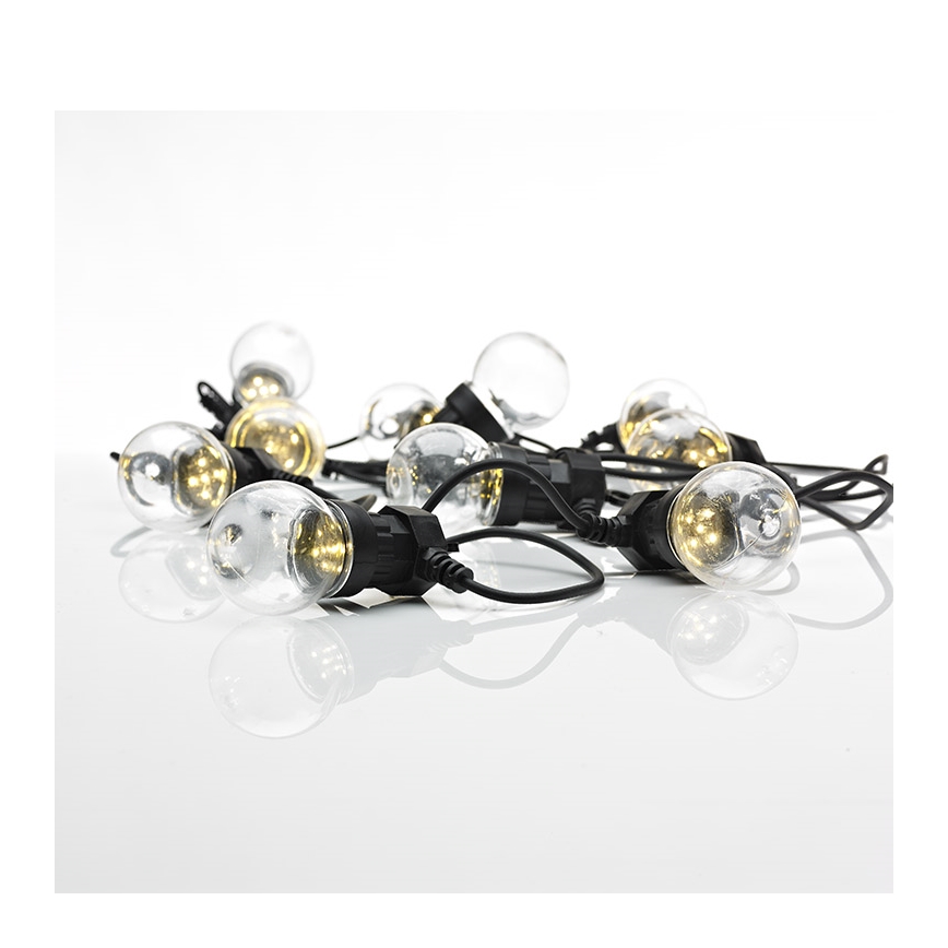 Markslöjd 703181 - Светодиодная рождественская уличная гирлянда DAKKE 10xLED 7,5 м IP44 теплый белый