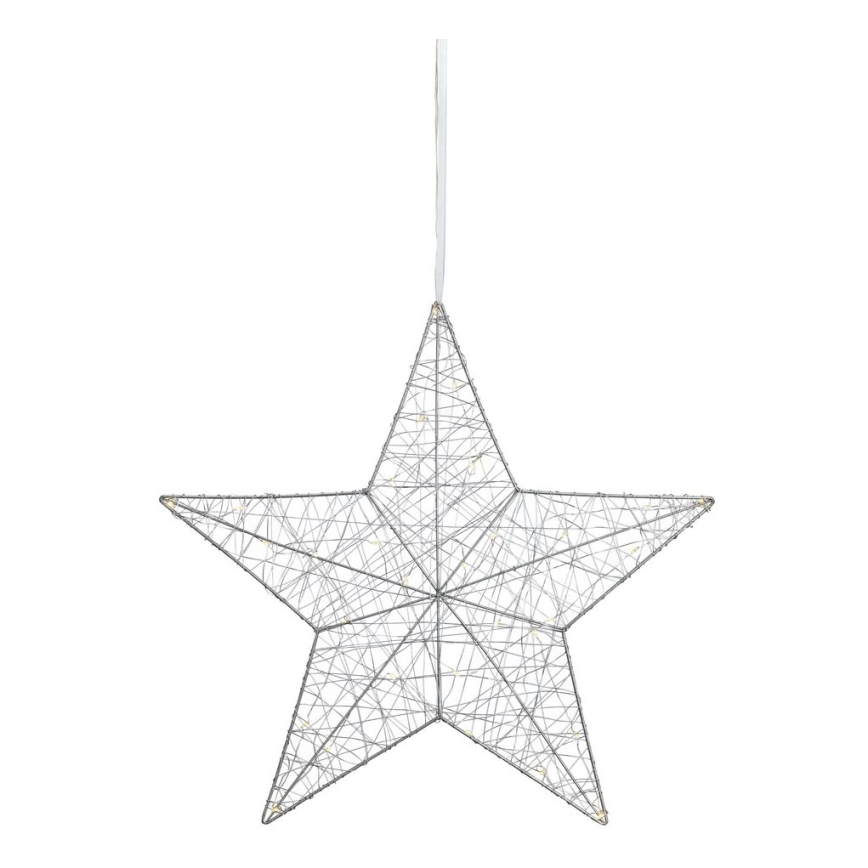 Markslöjd 703436 - Светодиодное рождественское украшение ARTUR 30xLED/0.9W/4.5V 50 см серебряное