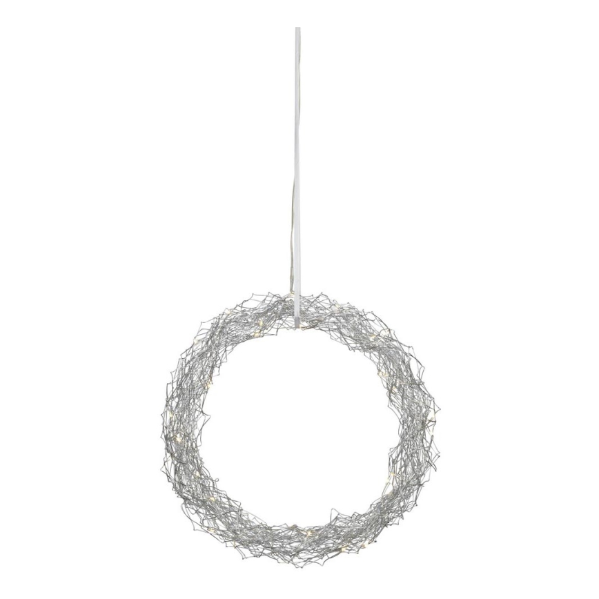 Markslöjd 703442 - Светодиодное рождественское украшение JULLE 30xLED/0.03W/4.5V серебряное