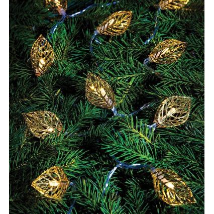 Markslöjd 703859 - Светодиодная декоративная гирлянда LEAF LED/3xAA 1,85 м теплый белый