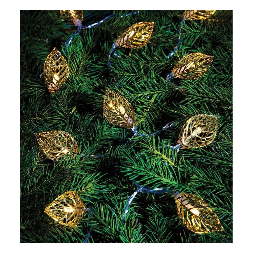 Markslöjd 703859 - Светодиодная декоративная гирлянда LEAF LED/3xAA 1,85 м теплый белый