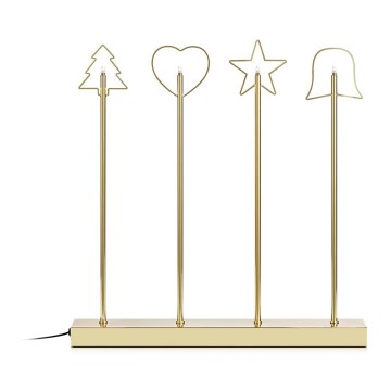 Markslöjd 705254 - Різдвяний свічник GINGER 4xE5/0,8W/230/12V латунь