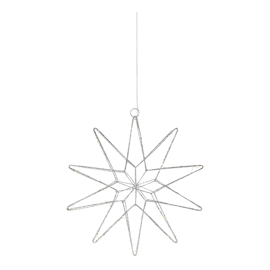 Markslöjd 705750 - Светодиодное рождественское украшение GLEAM LED/0,6W/3xAA серебристый