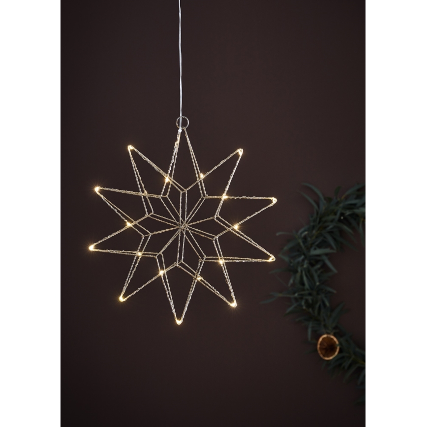 Markslöjd 705750 - Светодиодное рождественское украшение GLEAM LED/0,6W/3xAA серебристый