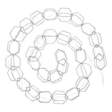 Markslöjd 705753 - Светодиодная декоративная гирлянда SERVE LED/3xAA 1,9 м серебристый