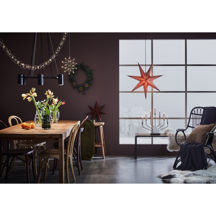 Markslöjd 705753 - Светодиодная декоративная гирлянда SERVE LED/3xAA 1,9 м серебристый