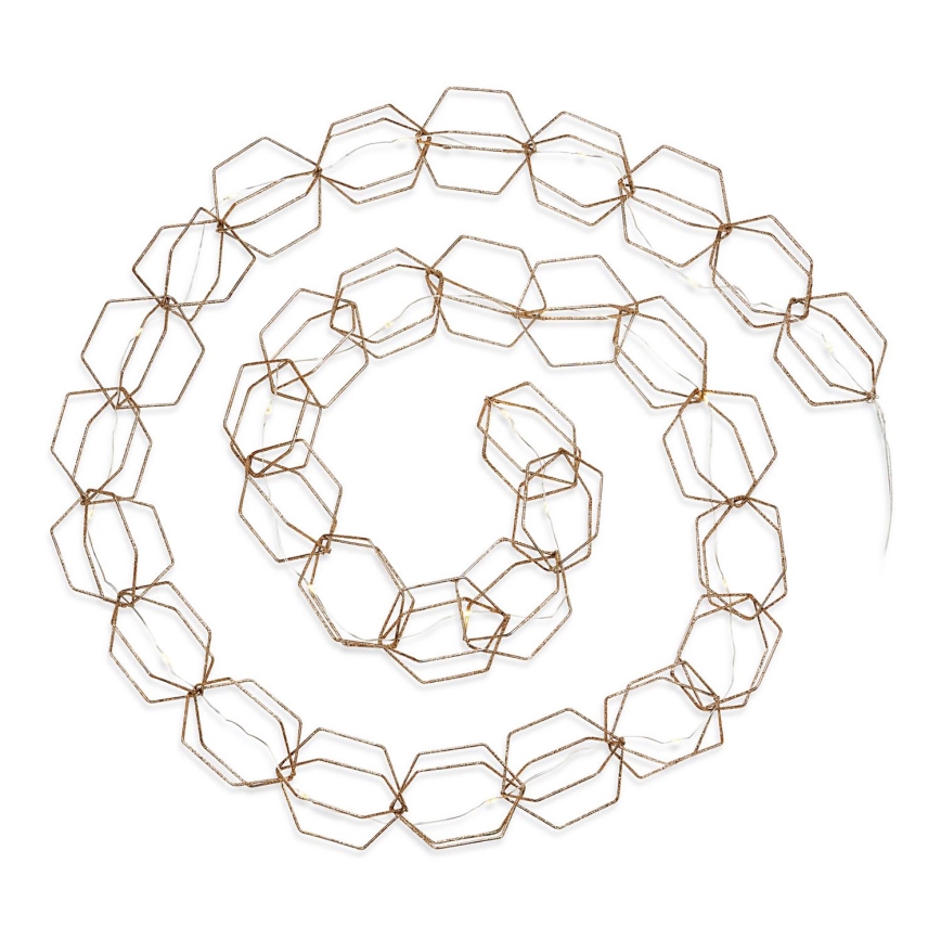 Markslöjd 705754 - Светодиодная декоративная гирлянда SERVE LED/3xAA 1,9 м золотистый